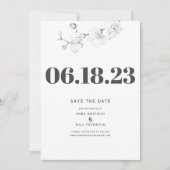 Einfache Typografie Modernes Orchid Wedding Rett D Einladung (Vorderseite)