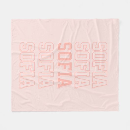 Einfache Typografie Monogrammname Fleecedecke (Vorderseite (Horizontal))