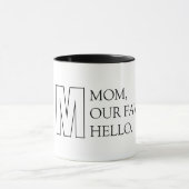Einfache Typografie Mutter-Tasse Tasse (Zentrum)