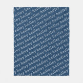 Einfache Typografie Namens Fleece Decke (Vorderseite)