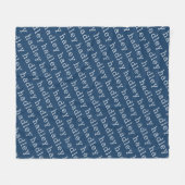 Einfache Typografie Namens Fleece Decke (Vorderseite (Horizontal))