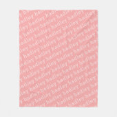 Einfache Typografie Namens Fleece Decke (Vorderseite)