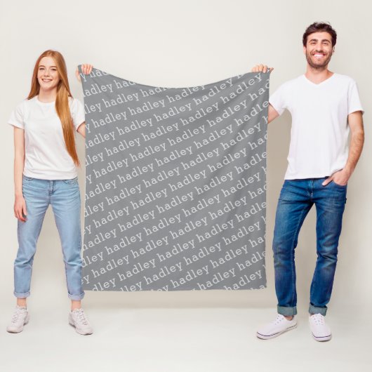 Einfache Typografie Namens Fleece Decke (Beispiel)