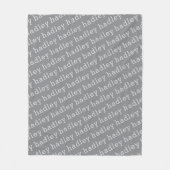 Einfache Typografie Namens Fleece Decke (Vorderseite)