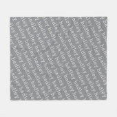 Einfache Typografie Namens Fleece Decke (Vorderseite (Horizontal))