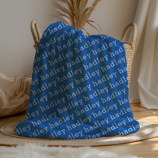 Einfache Typografie Namens-Fleece-Decke Fleecedecke