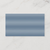 Einfache Typografie Navy Minimalistischer QR-Code Visitenkarte (Rückseite)