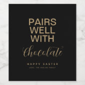 Einfache Typografie OsterPersonalisiertes Weinetik Weinetikett (Einzelnes Label)