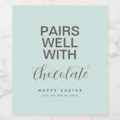 Einfache Typografie OsterPersonalisiertes Weinetik Weinetikett (Einzelnes Label)