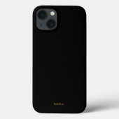 Einfache Typografie Personalisiert Name Black Gold Case-Mate iPhone Hülle (Rückseite)