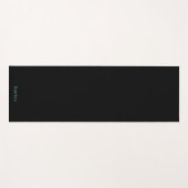 Einfache Typografie Personalisiert Name Schwarz Aq Yogamatte (Vorderseite (Horizontal))