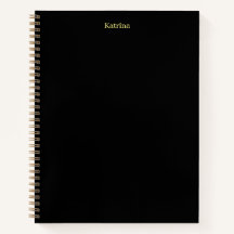 Einfache Typografie Personalisierter Name Schwarz 