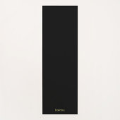 Einfache Typografie Personalisierter Name Schwarz Yogamatte (Vorderseite)