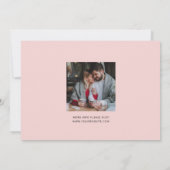 Einfache Typografie Pink Flat Save the Date Karte (Rückseite)