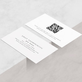Einfache Typografie QR-Code für jeden Beruf, jede Visitenkarte