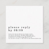 Einfache Typografie QR Code Hochzeiten Schwarz-wei Begleitkarte (Vorderseite)