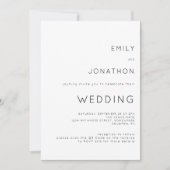 Einfache Typografie QR Code Jegliche Farbensehen Einladung (Vorderseite)