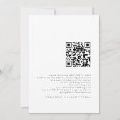 Einfache Typografie QR Code Jegliche Farbensehen Einladung (Rückseite)