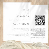 Einfache Typografie QR Code Jegliche Farbensehen Einladung