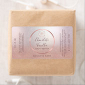 Einfache Typografie-Rose Goldrahmen-Logo (Insitu)