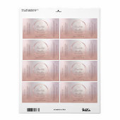 Einfache Typografie-Rose Goldrahmen-Logo (Vorne)