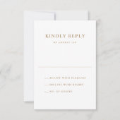Einfache Typografie RSVP Karte (Vorderseite)