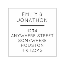 Einfache Typografie Rückgabeadresse Platz Permastempel