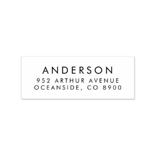 Einfache Typografie Rücksendeadresse Gummi Briefma Gummistempel