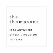 Einfache Typografie-Rücksendeadresse Permastempel (Design)