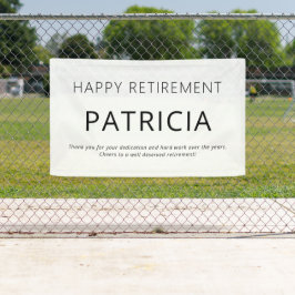 Einfache Typografie Schwarz-weiß Happy Retirement Banner