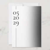 Einfache Typografie, Schwarz/Weiß-Hochzeit Einladung (Rückseite)