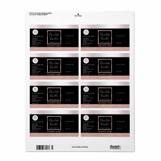 Einfache Typografie, schwarze Rose, goldenes Logo (Vorne)