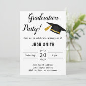 Einfache Typografie, Schwarzweiß-Foto Einladung (Stehend Vorderseite)