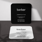 Einfache Typografie, Schwarzweiß-Stylist Quadratische Visitenkarte