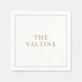 Einfache Typografie Serviette (Vorderseite)