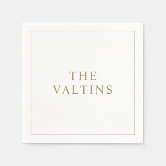 Einfache Typografie Serviette (Vorderseite)