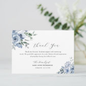 Einfache Typografie staubige Blumenbeerdigung Dankeskarte (Stehend Vorderseite)