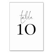Einfache Typografie Tischnummer (Vorderseite)