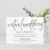 Einfache Typografie, Virtual Wedding Einladung (Stehend Vorderseite)