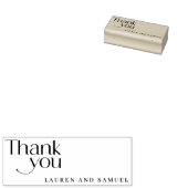 Einfache Typografie Wedding Couple Danke Gummistempel (Stempel)