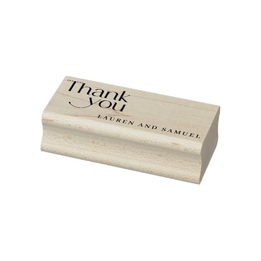 Einfache Typografie Wedding Couple Danke Gummistempel (Stempel)