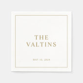 Einfache Typografie Wedding Napkins Serviette (Vorderseite)