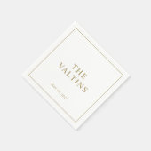 Einfache Typografie Wedding Napkins Serviette (Ecke)
