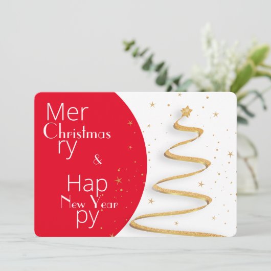 Einfache Typografie Weihnachtsfeier (Stehend Vorderseite)