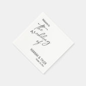 Einfache Typografie Willkommen bei der Hochzeit vo Serviette (Ecke)