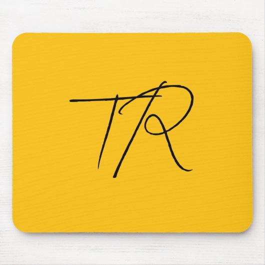 Einfache typografische benutzerdefinierte Initiale Mousepad (Vorne)