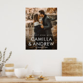 Einfache typografische Foto-Hochzeit Poster (Küche)