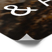 Einfache typografische Foto-Hochzeit Poster (Ecke)