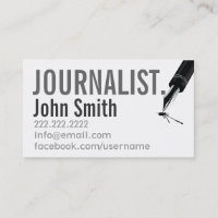 Einfache typografische Journalistenkarte