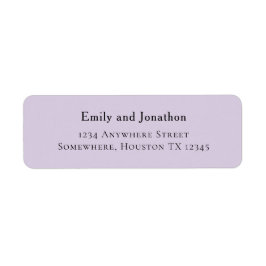 Einfache typografische Lilac Wedding Rücksendeadre